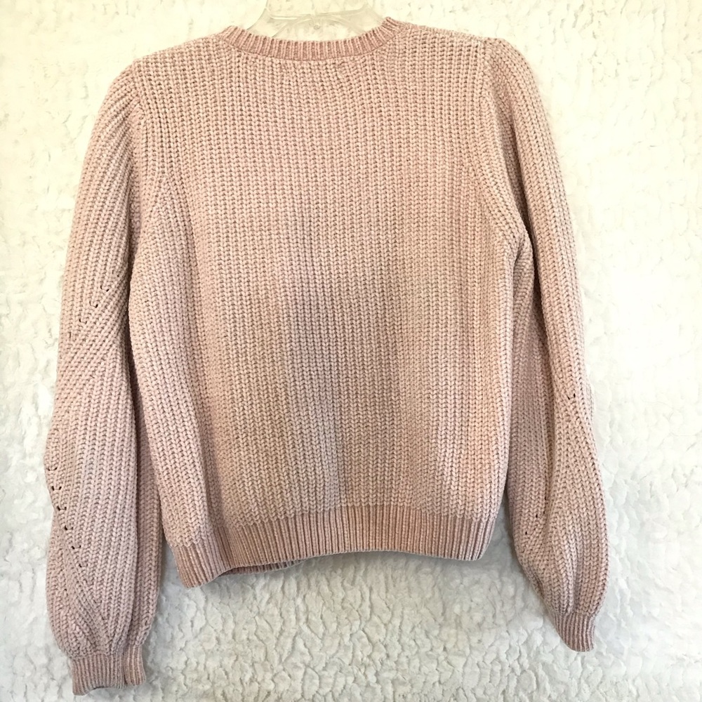 •SOLD!•Love Tree Blush Soft Pink Chenille Sweater - Picture 2 of 5